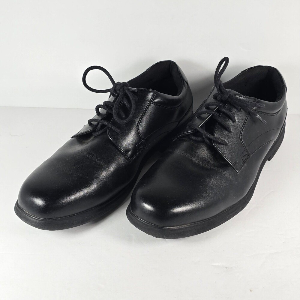 Nunn Bush Sherman Plain Toe Oxford Men's Black Shoes Comfort Memory Foam Size 12